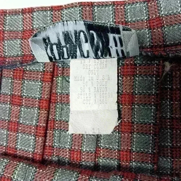 Vintage 90's Y2K Pleated plaid Mini Skirt Spring  Street. Ladies size 11 - Picture 5 of 6